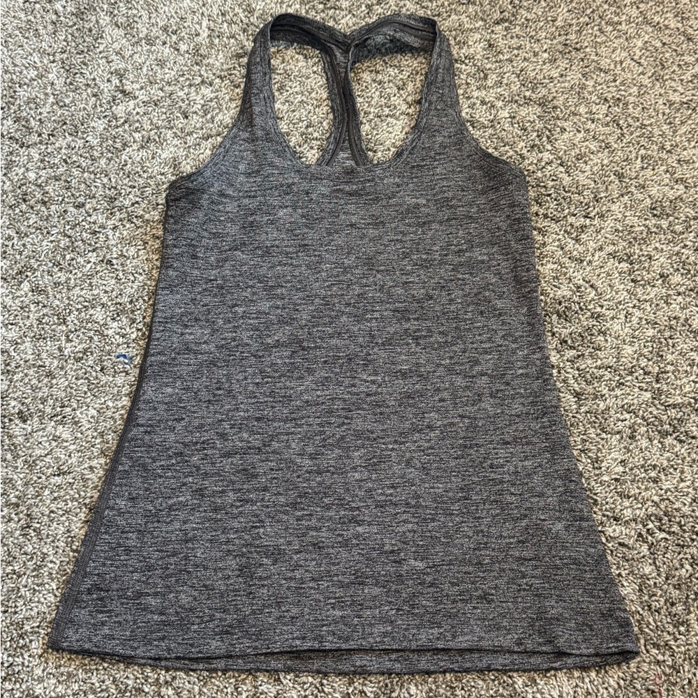 lululemon athletica Charcoal Racerback Tank Top